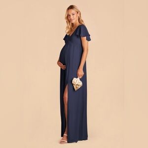 NWT Birdy Grey Hannah medium slate blue bridesmaid dress maternity wedding bump
